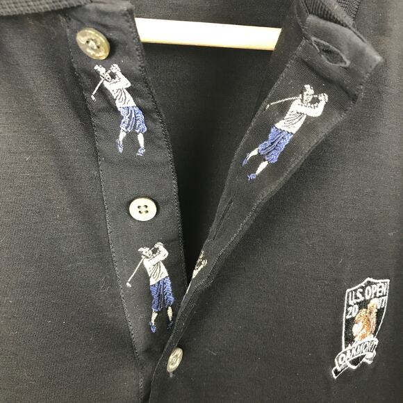 Bobby Jones Black US Open Polo Golf Shirt - Picture 3 of 5